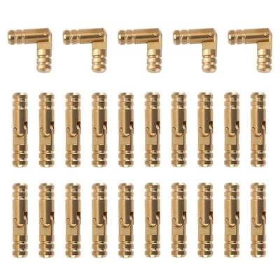 25 piezas bisagras cilíndricas de latón bisagras plegables de 270 grados para artesanías de caja de madera Foto 1 de 4