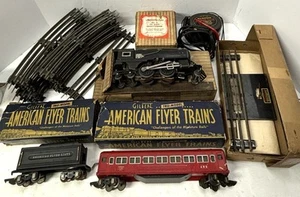 Vintage 1940er American Flyer Spur O Zug Lot Lokomotive * nur Teile oder Reparatur - Bild 1 von 24