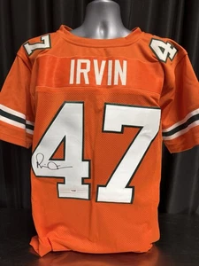 Miami Hurricanes Micheal Irvin Signed Orange Jersey PSA/DNA - Picture 1 of 2