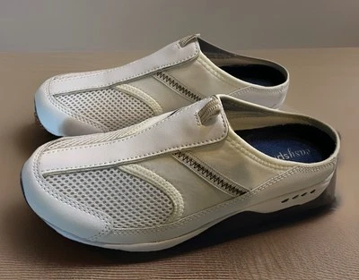 Туфли-слайды Easy Spirit Wmn 8 белые без шнуровки Mule. Ткань стрейч / сетка ОТЛИЧНОЕ СОСТОЯНИЕ - Изображение 1 из 4