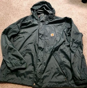 Giacca antipioggia Carhartt uomo 2XL XXL verde Storm Defender vestibilità ampia impermeabile - Foto 1 di 8
