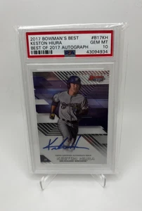Keston Hiura 2017 Bowman's Best of 2017 AUTO #B17KH RC Rookie PSA 10 - Foto 1 di 2