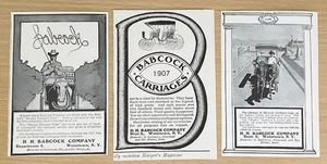 H.H. BABCOCK COMPANY Carruajes tirados por caballos Watertown, Nueva York Anuncios impresos antiguos de 1900 - Imagen 1 de 4