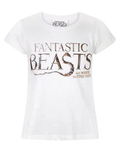 Fantastic Beasts And Where To Find Them White Short Sleeved T-Shirt Girls - Picture 1 of 11