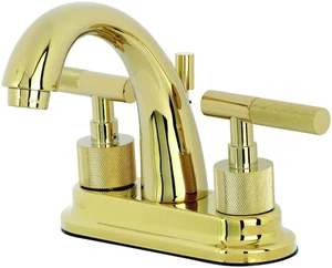 Kingston Brass KS861.KNL Convergent 1.2 GPM Centerset Bathroom - Brass - Picture 1 of 12