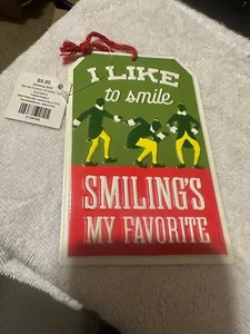 Letrero de metal Open Roads Elf The Movie Smilling's adorno de Navidad con etiqueta 2019 - Imagen 1 de 1