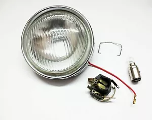 LAMBRETTA LI SERIES 3 HEADLIGHT LAMP UNIT INNOCENTI CEV + HOLDER & HALOGEN BULB - Picture 1 of 6