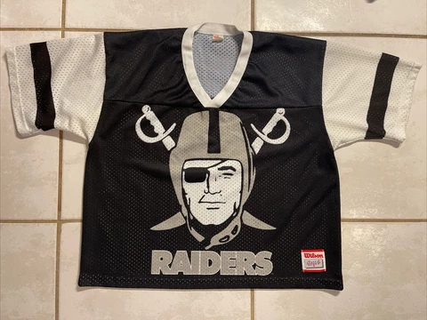 Rare Vintage WILSON LA Raiders LOGO NFL Mesh Jersey Men's Large Cover