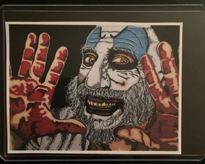 Devils Rejects Captain Spaulding Sketch Card STICKER Print Artist Signed Tony K. - Picture 1 of 1