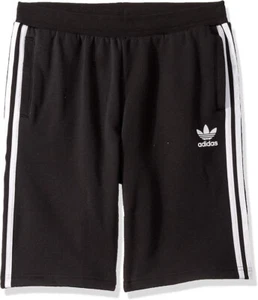 ADIDAS Originals Big Boys' Trefoil Fleece Shorts M Medium (10-12) Black White - Picture 1 of 2