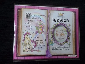 Jessica Princess Unicorn Mount Gift With Verse And Photo Space - Choose A Frame - Picture 1 of 6