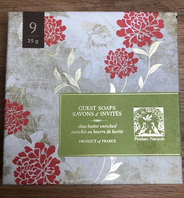 全新 Pre de Provence 乳木果油宾客肥皂 带盒 9 克拉,25 克肥皂 — 第 1/4 张图片