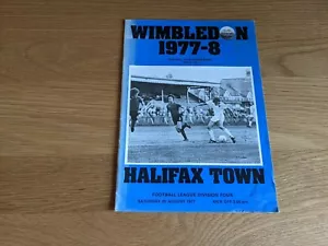 1977-78 Wimbledon v Halifax Town - first League Match in Football League - Picture 1 of 1