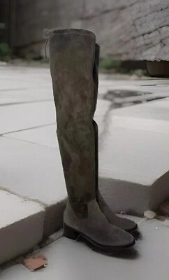 Free People Talla 6 Coast to Coast Sobre la Rodilla Taupe Muslo Calcetín Bota Gamuza Foto 1 de 4