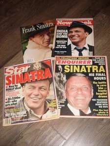 (4) Frank Sinatra Magazines Lot 1998 Enquirer Star Newsweek Tribute - Imagen 1 de 1