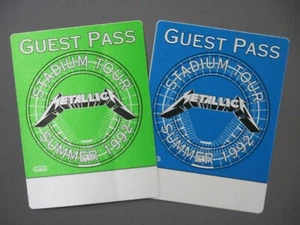 Metallica Backstage Pässe AUTHENTISCH 2 Rechtecke Stadion Tour Sommer1992! - Bild 1 von 1