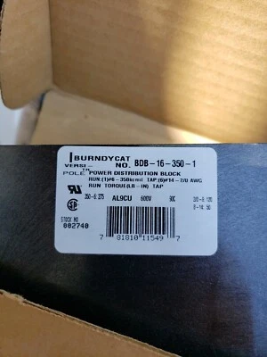 BURNDY BDB-16-350-1 POWER DISTRIBUTION BLOCK  - Image 1 of 2