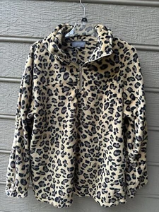 Suéter gris Hudson talla L suéter leopardo con cremallera - Imagen 1 de 2