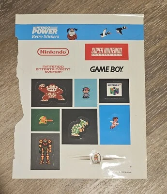 2005 Nintendo питания ретро стикер лист 20-летие - Изображение 1 из 2