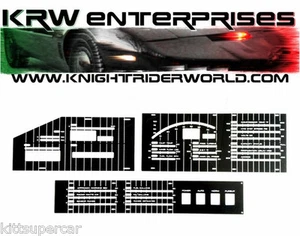 1982 PONTIAC FIREBIRD KNIGHT RIDER KITT 2TV DASH ELECTRONICS PLASTIC OVERLAY SET - Picture 1 of 12