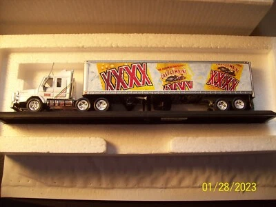 CASTLEMAINE XXXX SCANIA 1:100 TRACTOR TRAILER WITH CONTAINER & BOX WRONG COA - Image 1 of 4