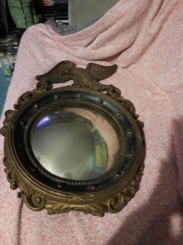 VINTAGE SYRACUSE ORNAMENTAL SYROCO WOOD FEDERAL EAGLE MIRROR 12" x 7 .75" Cover