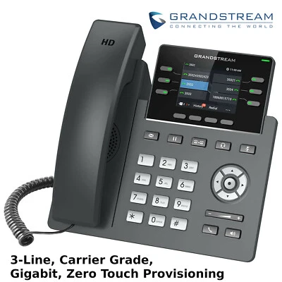 Teléfono IP Grandstream GRP2613 3 líneas grado operador PoE Gigabit pantalla a color Foto 1 de 3
