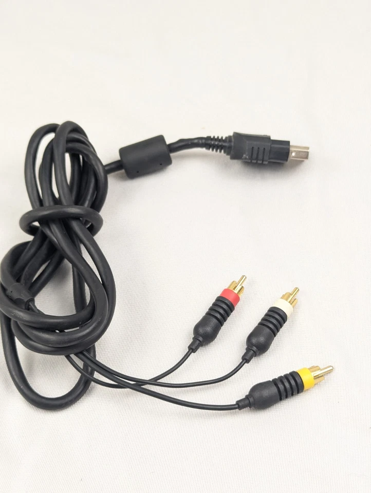 Cable de Video Oficial Microsoft Xbox Original RCA AV - OEM Auténtico Probado Foto 1 de 4