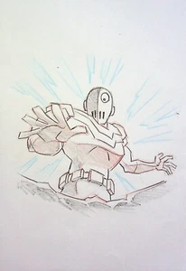 Teen Titans Go! Vs. Página de cuaderno de bocetos teen Titans 2019 Moisés Macasinag entintada a mano - Imagen 1 de 2