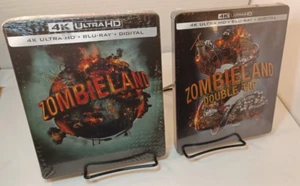 Zombieland 1 and 2 Steelbooks (4K / Blu-ray -No Digital) Discs Unused-Box S&H - Picture 1 of 7