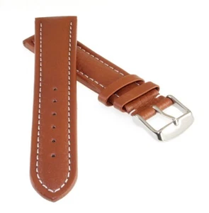 Uhrenarmband Soft-Kalbsleder Freiburg-WN DS extralang hellbraun 28 mm - Picture 1 of 3
