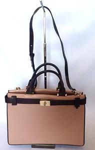 MICHAEL KORS Tatiana Classic Leather Satchel Tote Convertible Shoulder Bag $348 - Picture 1 of 8