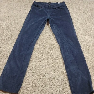 Banana Republic Corduroy Pants Mens 32x32 Blue Slim Straight Preppy - Picture 1 of 9