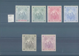 BARBADOS 1897 MH stamps OG CC wmk - Picture 1 of 1