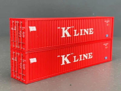 HO InterMountain 2-Pack “K-Line”" 40' Corrugated Container Red 30252-06 - Image 1 of 4