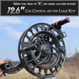 12.6'' Kite Reel Winder Disc Brake Lockable Outdoor Professional Flying Tools - Picture 1 of 3