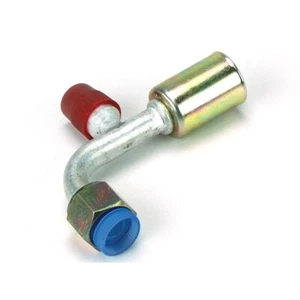 A/c Hose Fitting #8, 90 Deg, Female, O-Ring, Beadlock, w/ Service Port - Picture 1 of 1