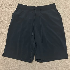 Lululemon T.H.E 9" Unlined Shorts Men's Small Black Elastic Waist Drawstring - Picture 1 of 7