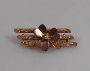 Broche Art Nouveau bl2/10 de oro de 14 quilates alrededor de 1900 - Imagen 1 de 5