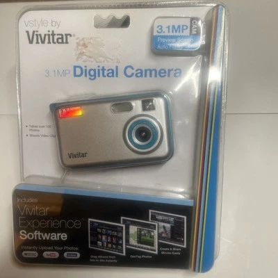 Vivitar Vstyle VS28B 3.1 MP Digital Camera  Silver New Sealed - Great For Kids - Image 1 of 4