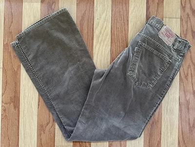 VINTAGE 1980 LEVI'S 517 WHITE TAB BROWN CORDUROY JEANS PANTS TALON ZIP 36x34 - Image 1 of 4