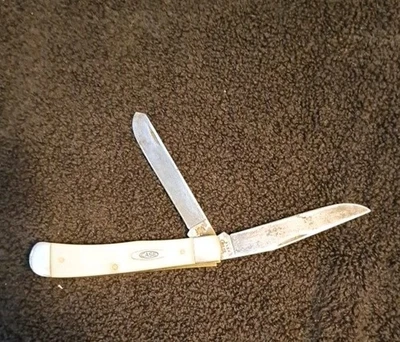 Cuchillo Trampero Amarillo Estuche #32048 SP - 2 Hojas - Era 1940-1964 Foto 1 de 4