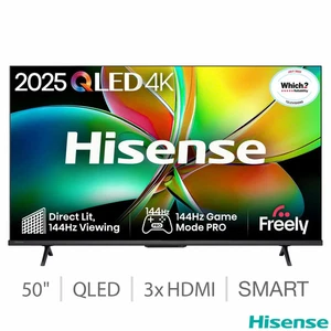 Hisense 50" E78QTUK PRO 4K QLED Smart TV HDR Dolby Vision Freeview Play WiFi - Picture 1 of 8