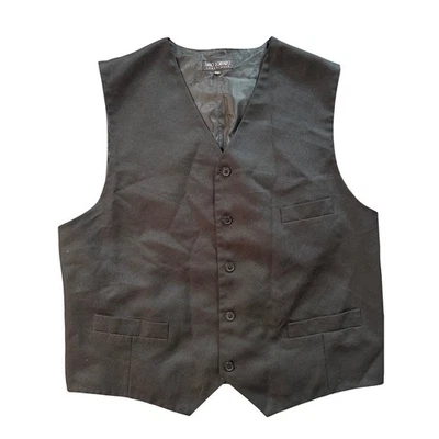 Colete Umo Lorenzo Formalwear XXL Preto Masculino Clássico Escritório Negócios - Imagem 1 de 4