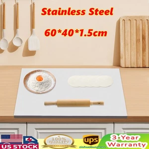 24 x 16 In Large Kitchen Chopping Board Durable Stainless Steel Cutting Board - Picture 1 of 24