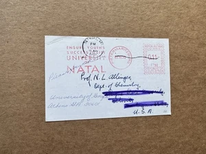 South Africa University Meter Card(04)  1972 University of Natal to UGA US - Picture 1 of 2
