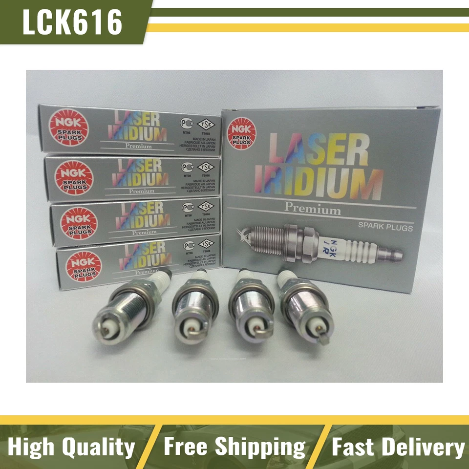 For Mitsubishi Lancer EVO 9 4 X NGK ILFR7H Laser Iridium Long-Life Spark Plug - Image 1 of 4