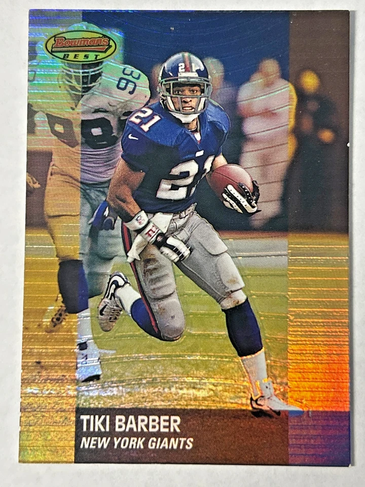 2000-01 TOPPS BOWMAN'S BEST TIKI BARBER NEW YORK GIANTS #42 - Image 1 of 2