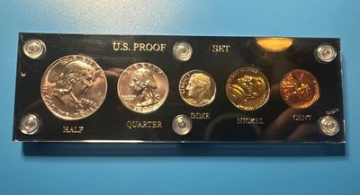 1959 US Mint Proof Set 💥Benjamin Half 90% Silver💥 Capital Holder High Grade - Image 1 of 4