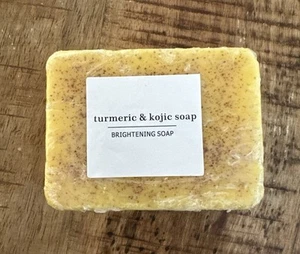 Turmeric & Kojic Acid Brightening Soap – Dark Spot Remover | Glowing Skin Bar - Picture 1 of 3